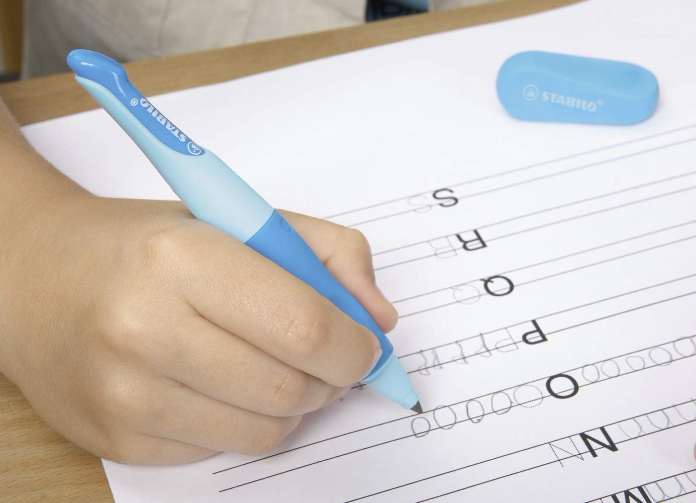 STABILO - EASYergo 3.15 - Ergonomic Mechanical Pencil - Right-Handed - Pack of 1 - Light Blue/Dark Blue with Sharpener - Image 6