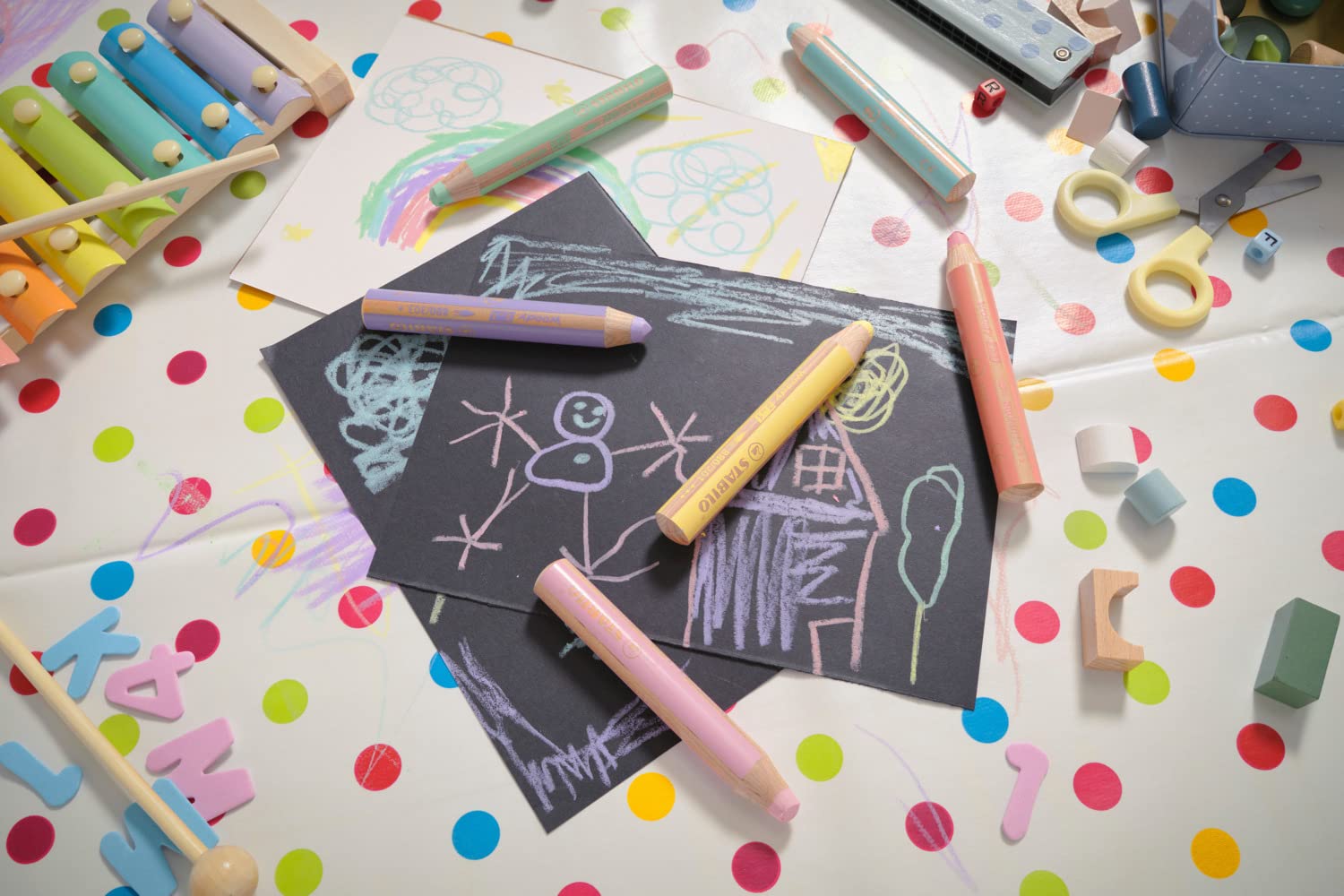 STABILO Multi-talented Pencil woody 3-in-1 - Single Pencil - Pastel Yellow - Image 10