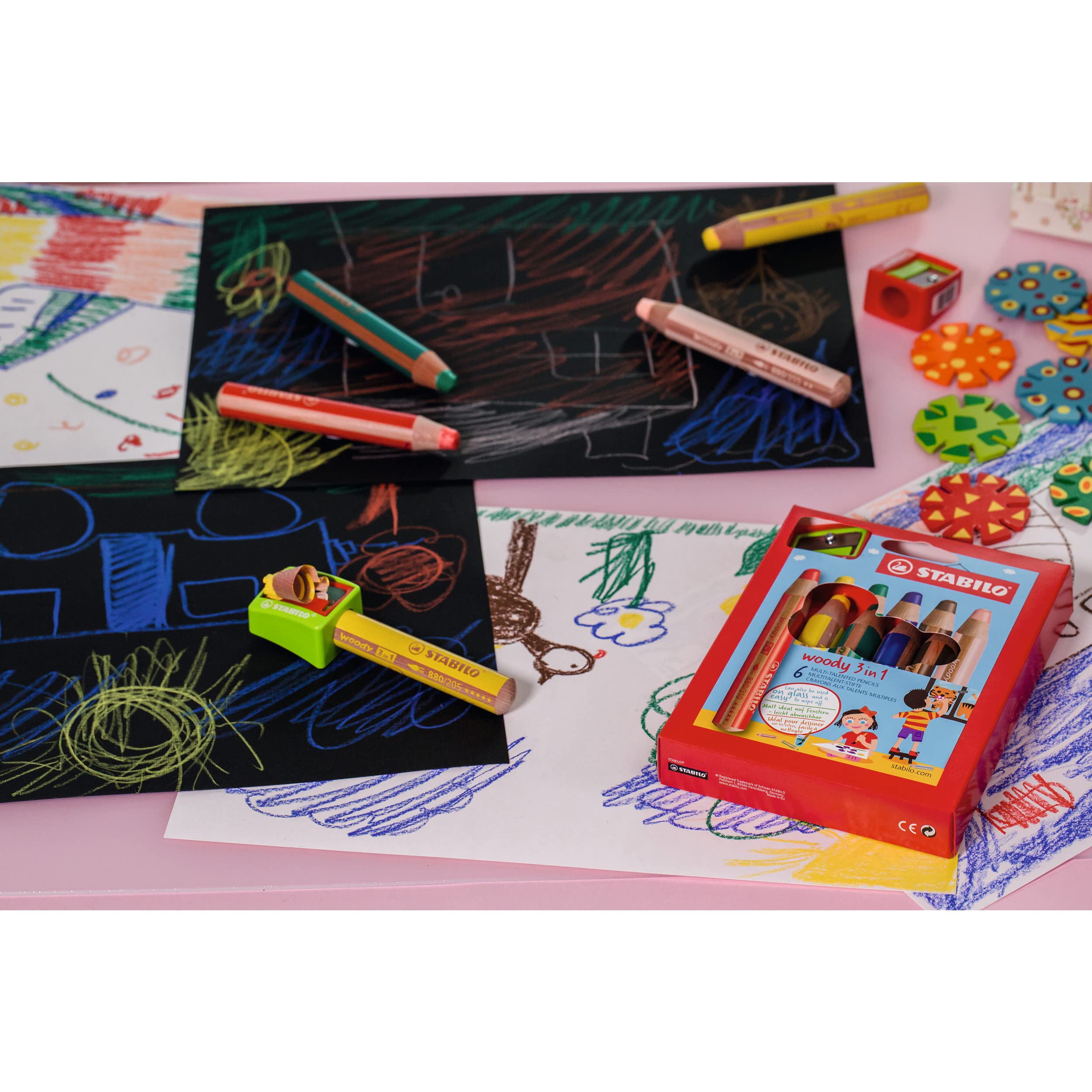 STABILO Multi-talented Pencil woody 3-in-1 - Single Pencil - Pastel Yellow - Image 5