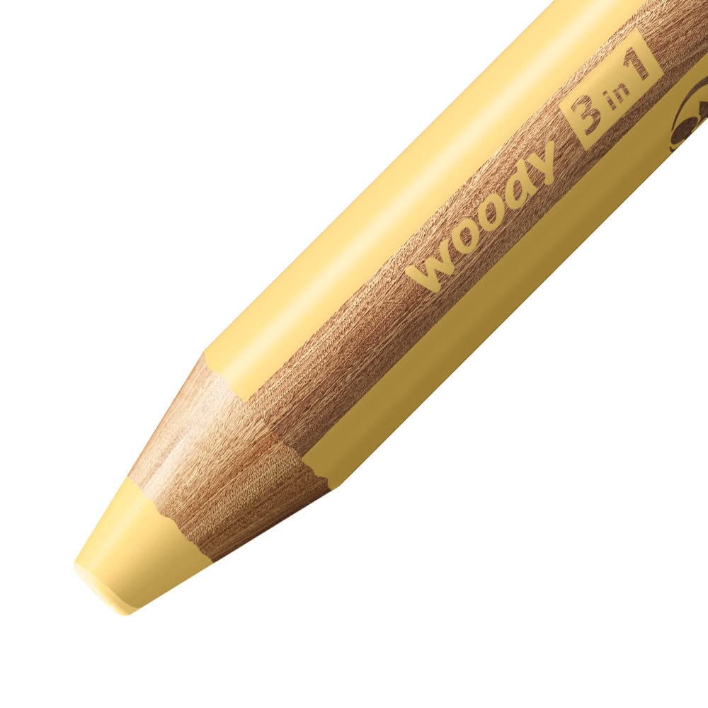 STABILO Multi-talented Pencil woody 3-in-1 - Single Pencil - Pastel Yellow - Image 6