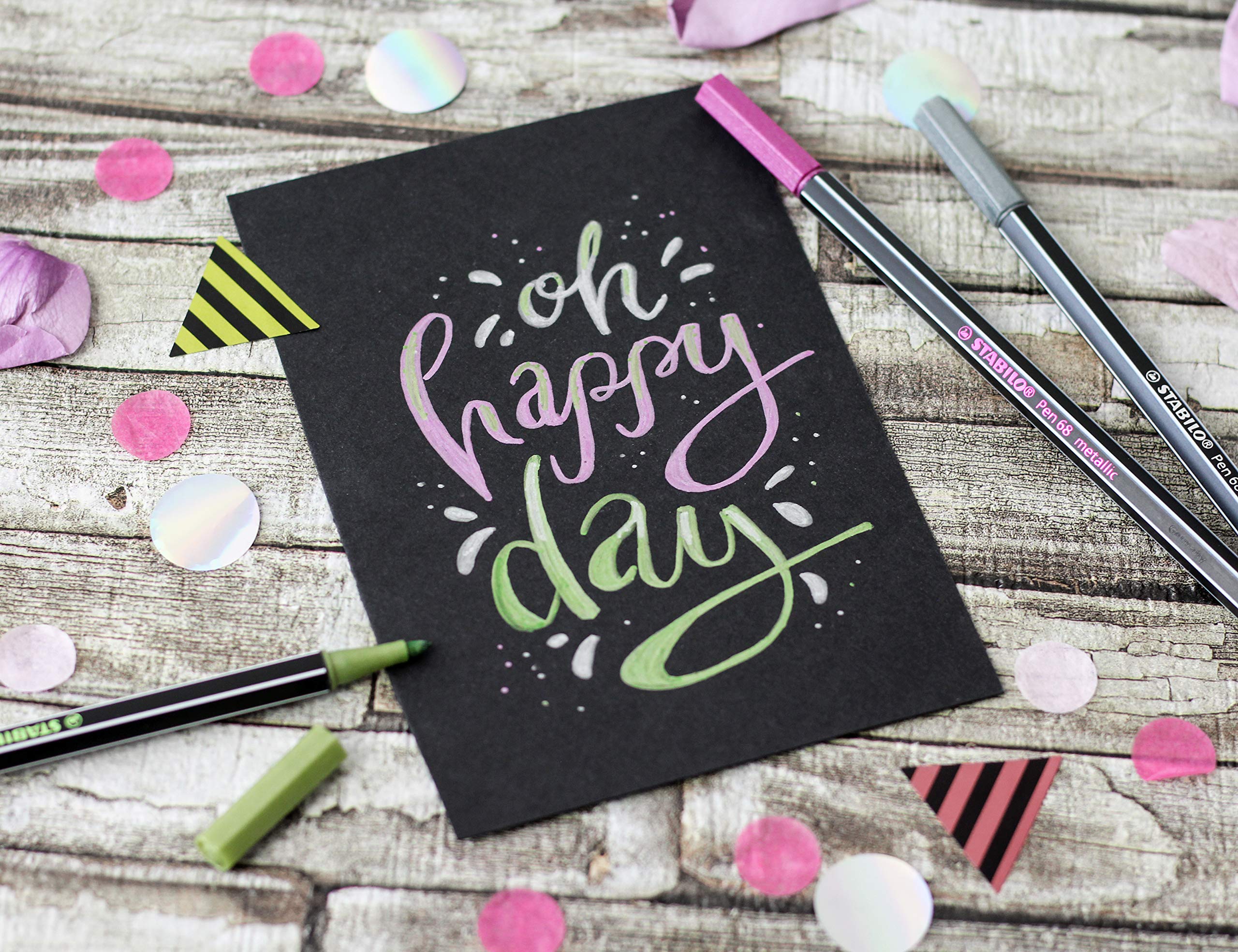 STABILO Pen 68 Metallic Multiliner, Light Green - Image 4