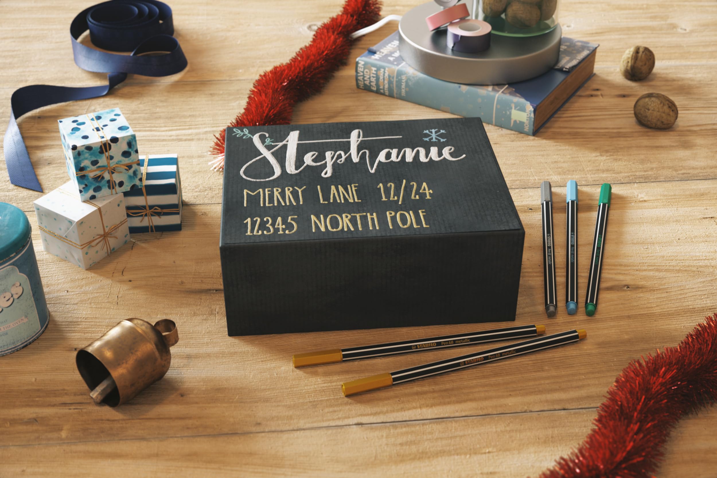 STABILO - Pen 68 metallic - Premium Metallic Fibre-Tip Pen - Pack of 8 - Assorted colors - Image 4