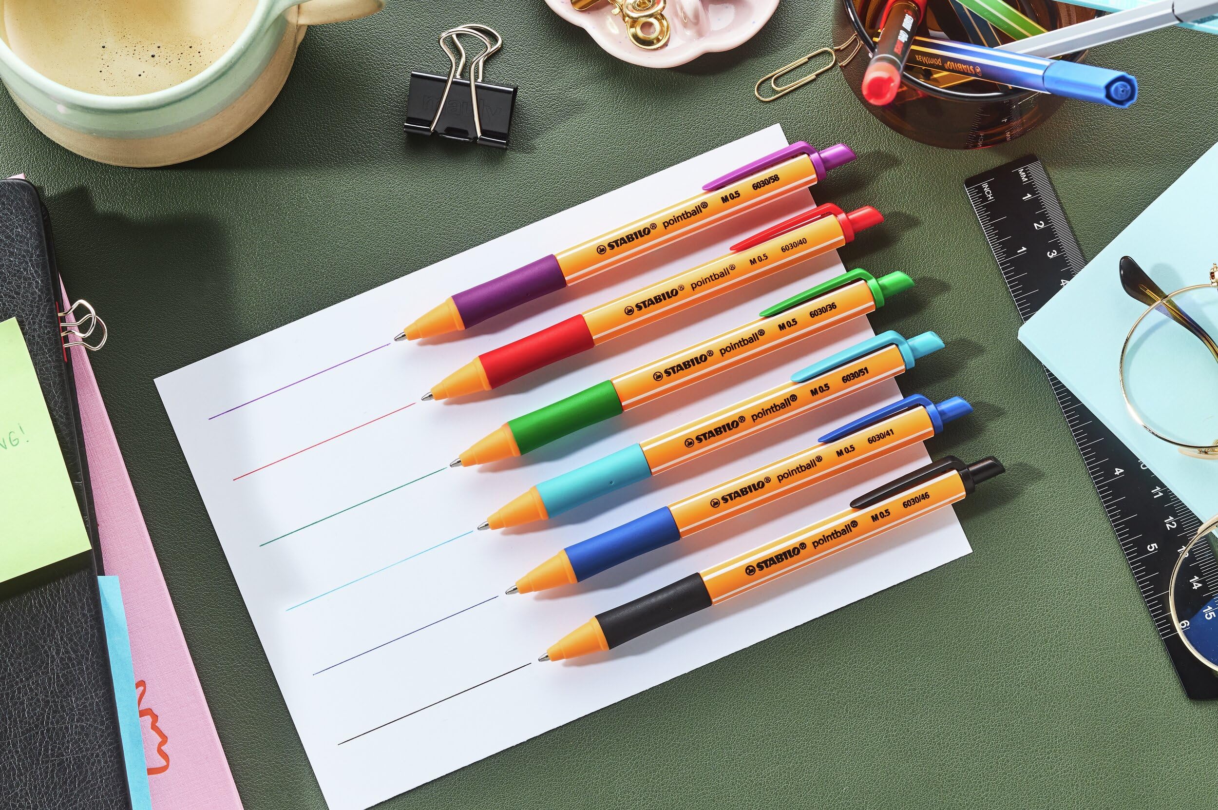 STABILO - pointball - Ballpoint Pen - Pack of 4 - Blue, Black, Red Green - Image 4