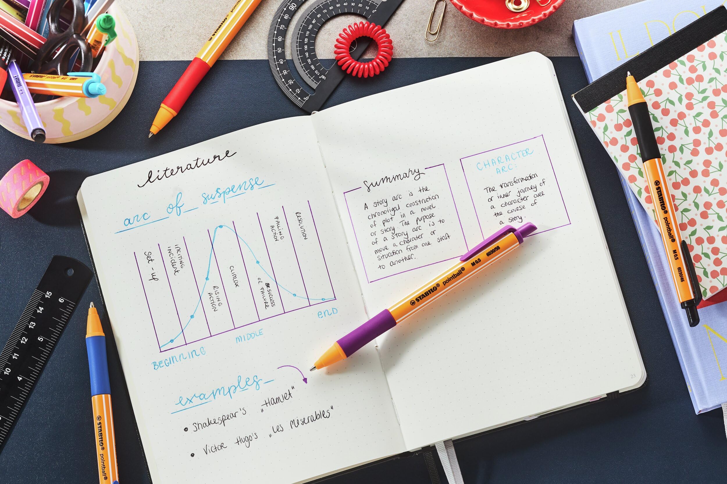 STABILO - pointball - Ballpoint Pen - Pack of 4 - Blue, Black, Red Green - Image 5