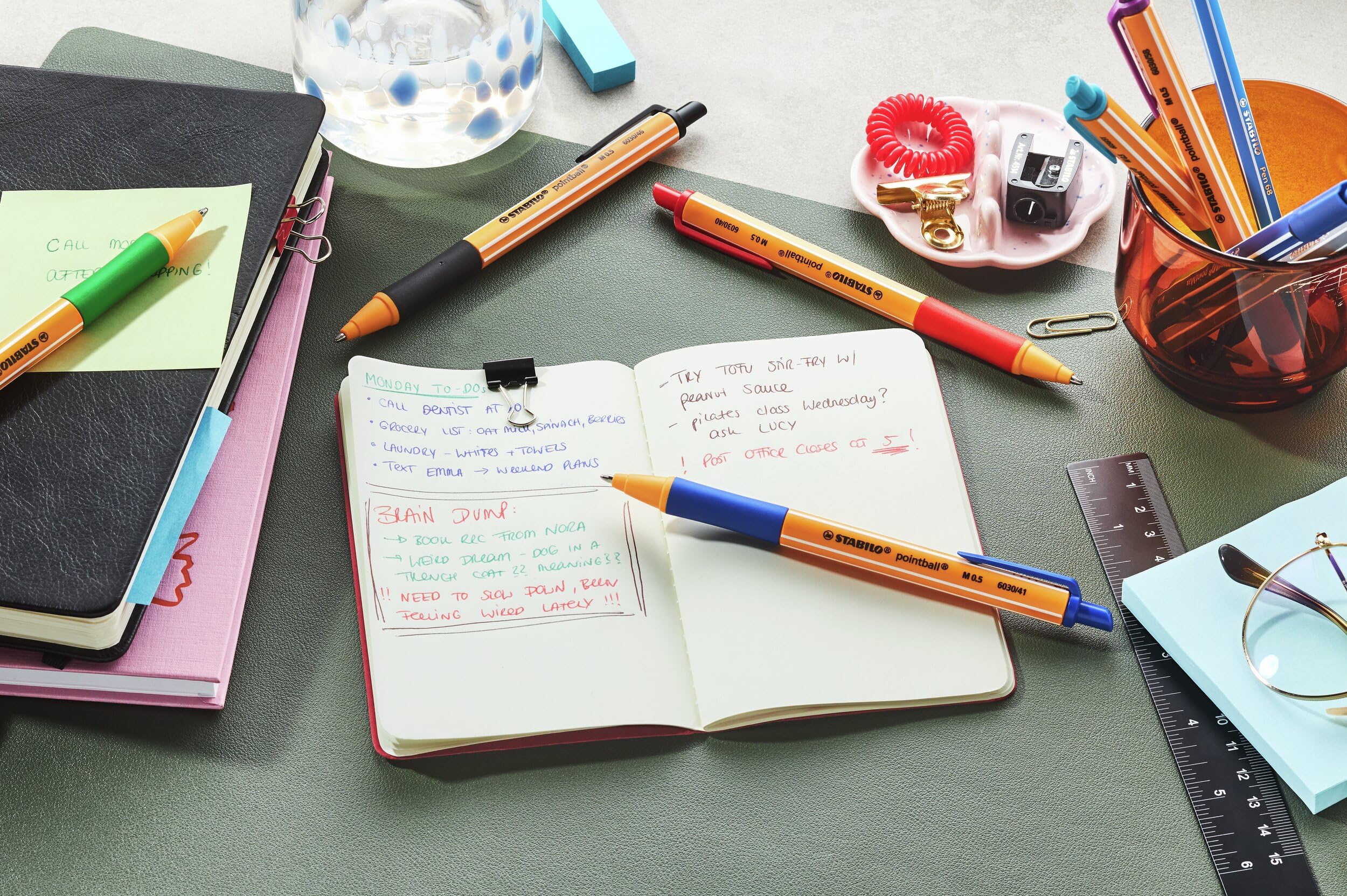 STABILO - pointball - Ballpoint Pen - Pack of 4 - Blue, Black, Red Green - Image 6