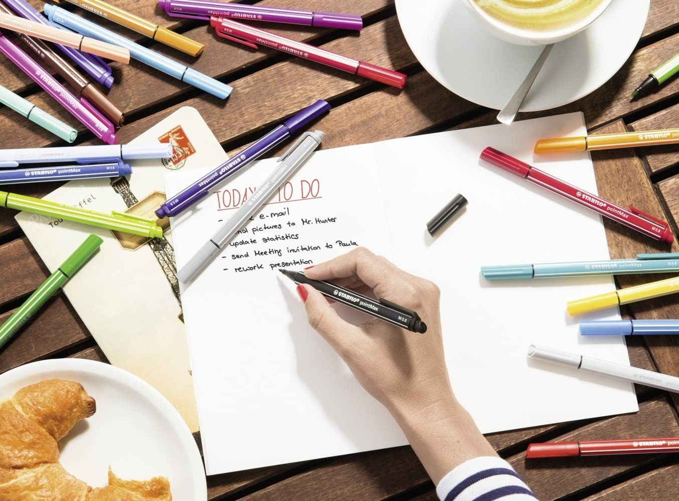 STABILO pointMax felt-tip pen, medium tip, light grey ink, grey - Image 4