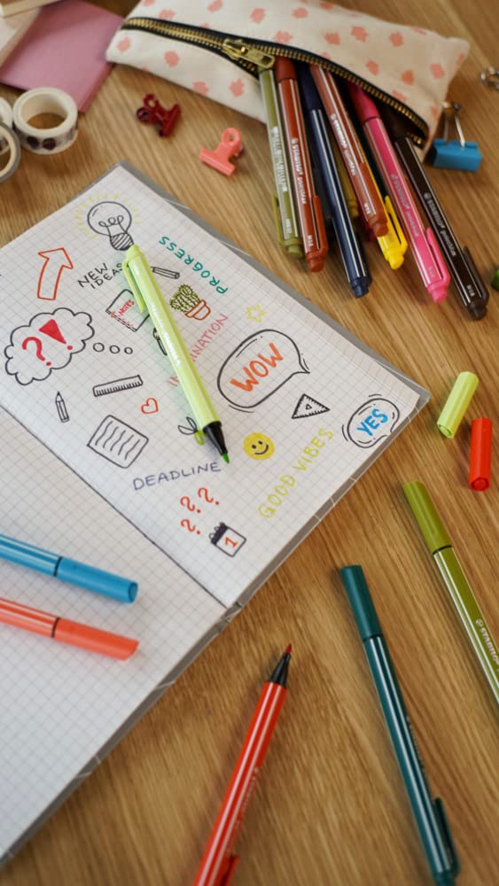 STABILO pointMax felt-tip pen, medium tip, light grey ink, grey - Image 5