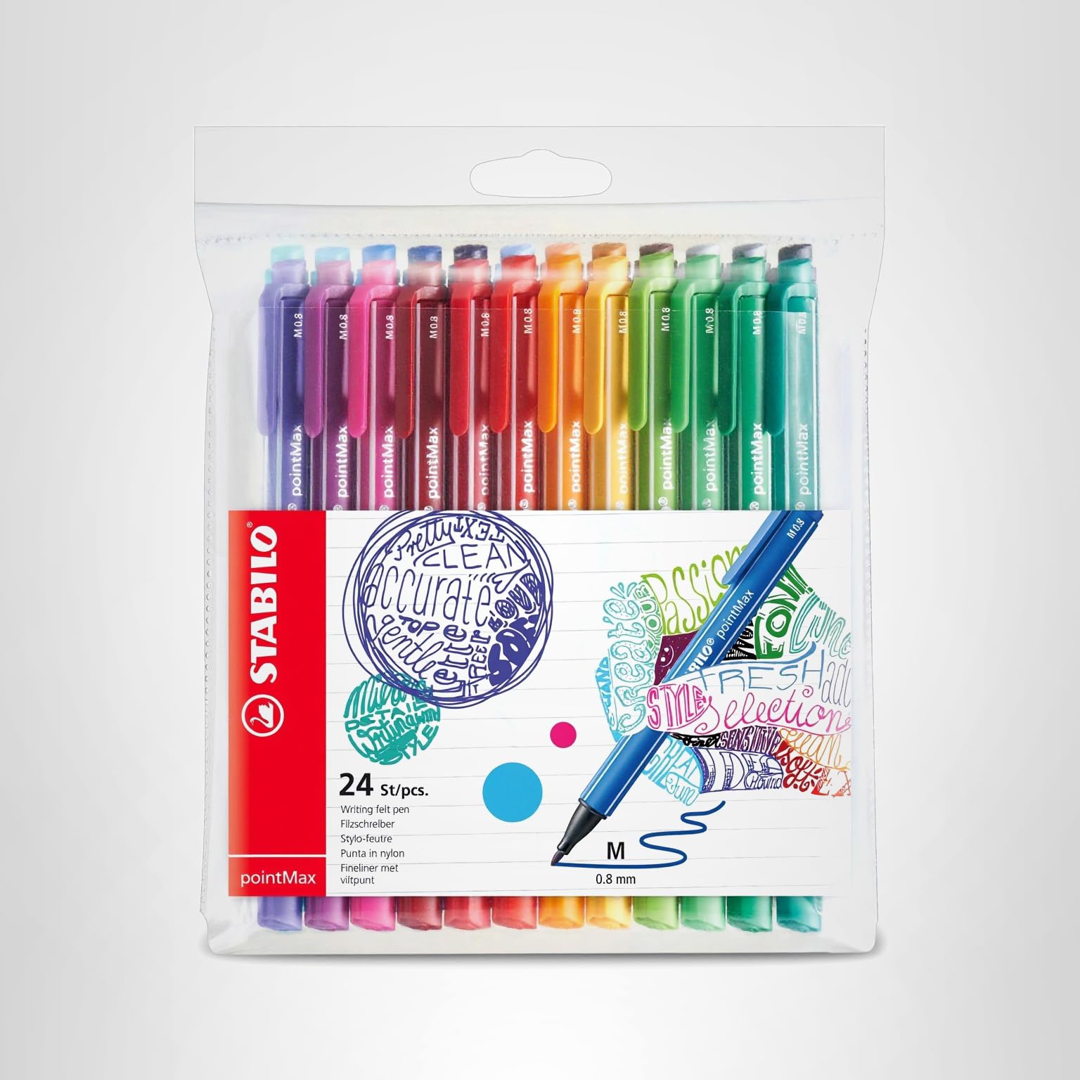 STABILO - pointMax - Nylon-Tip Sign Pen - Pack of 24 - Assorted colors - Image 9