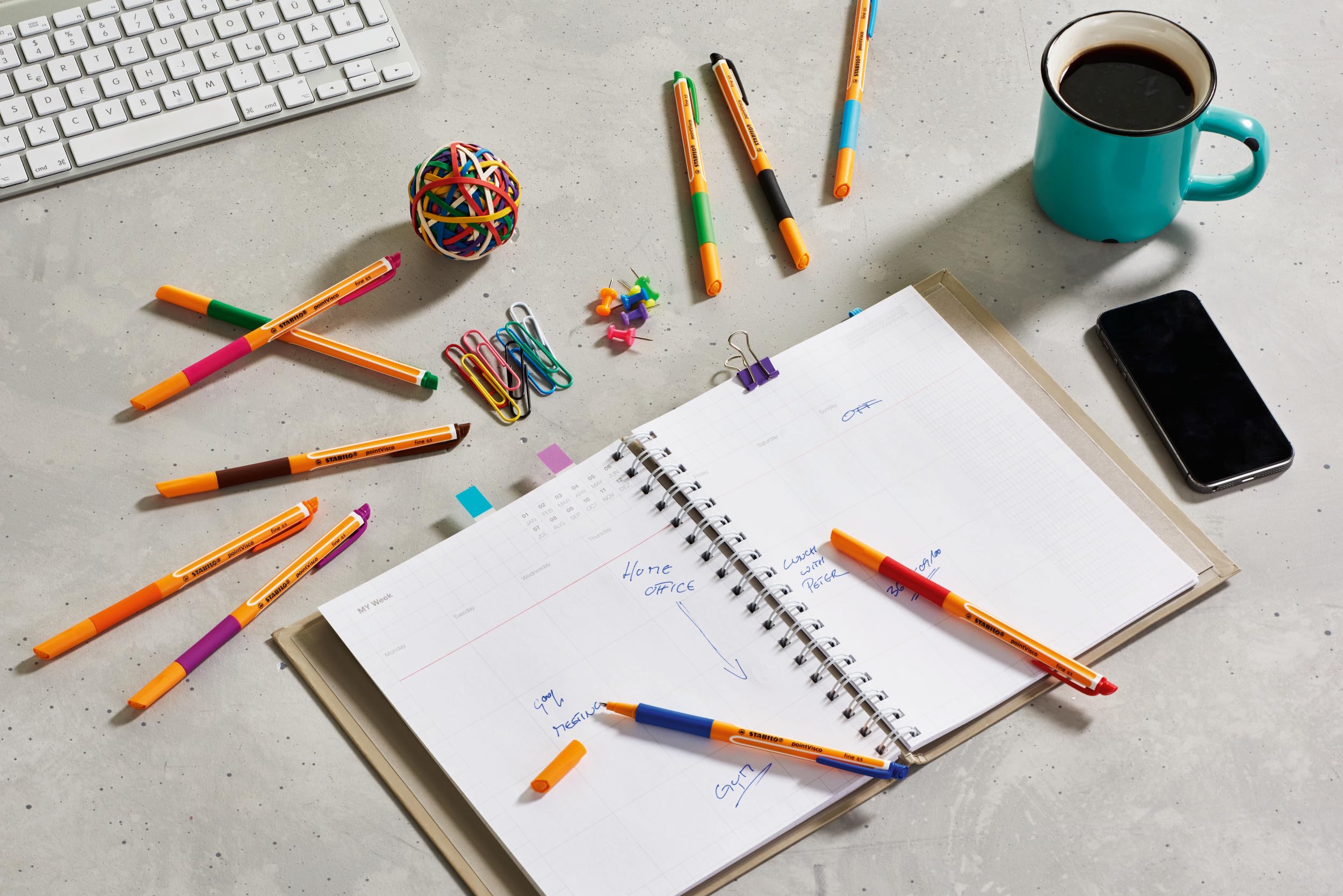 STABILO - pointVisco - Rollerball with Innovative Gel Formula - Pack of 4 - Assorted colors - Image 4