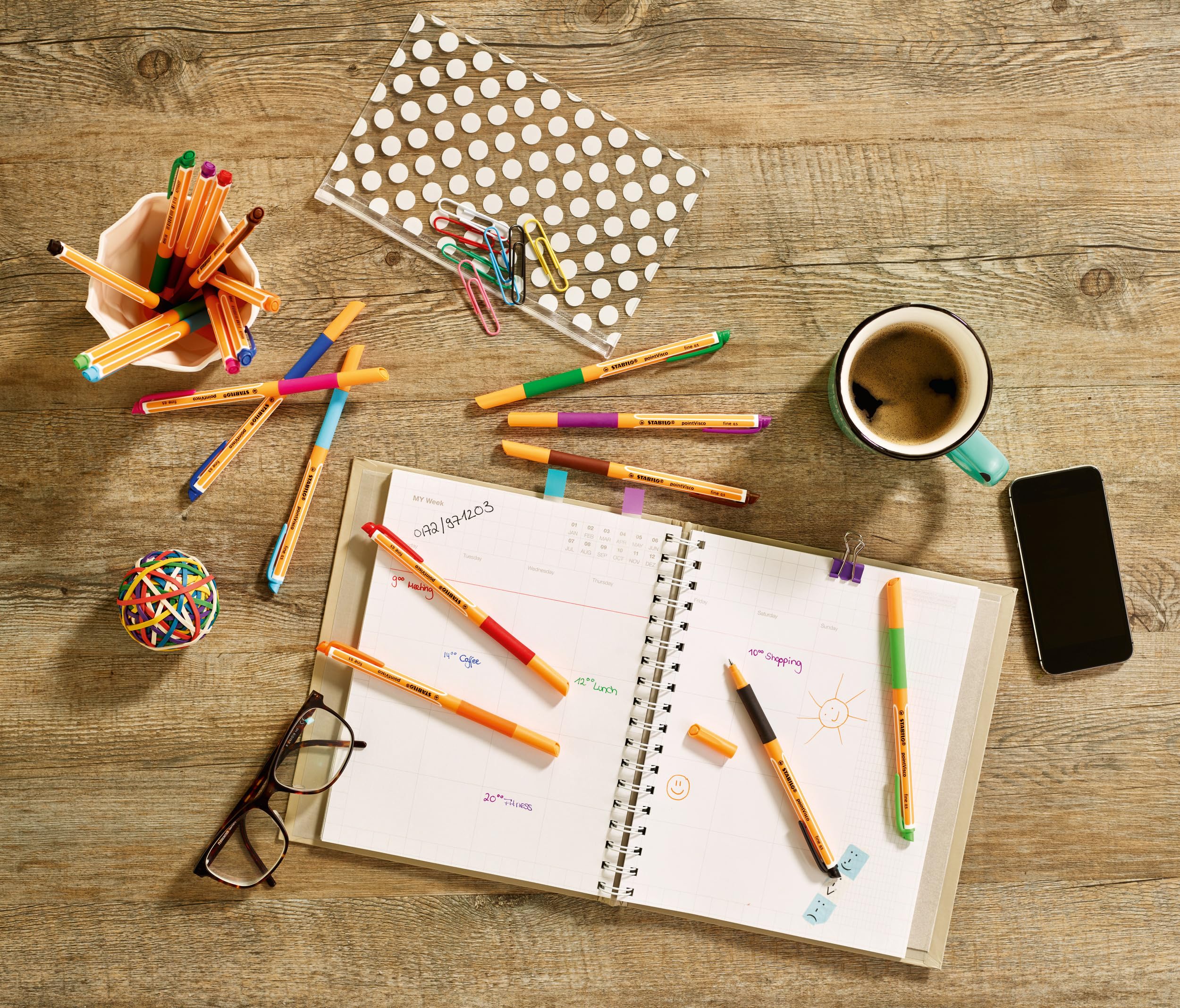 STABILO - pointVisco - Rollerball with Innovative Gel Formula - Pack of 4 - Assorted colors - Image 5