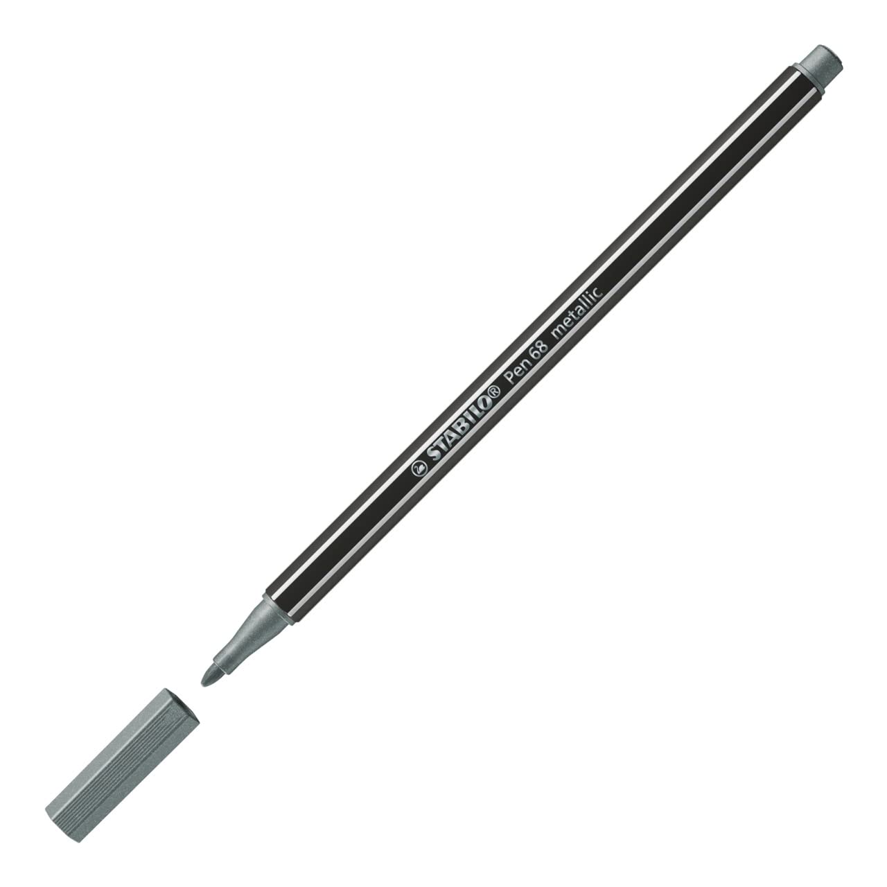 STABILO Premium Metallic Fiber-Tip Pen Pen 68 metallic - Pack of 2 - Gold, Silver - Image 5