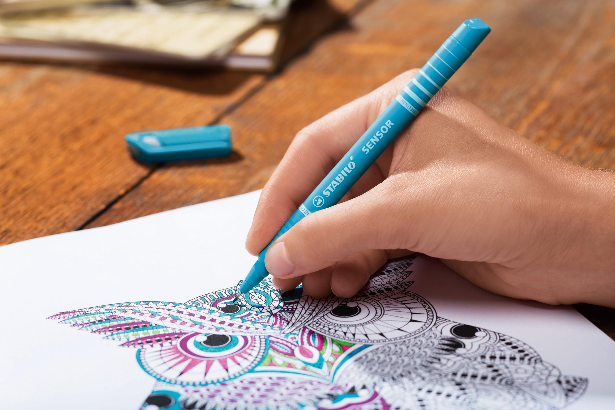 STABILO - SENSOR fine - Fineliner with Cushioned F-Tip - Pack of 8 - Assorted colors - Image 5