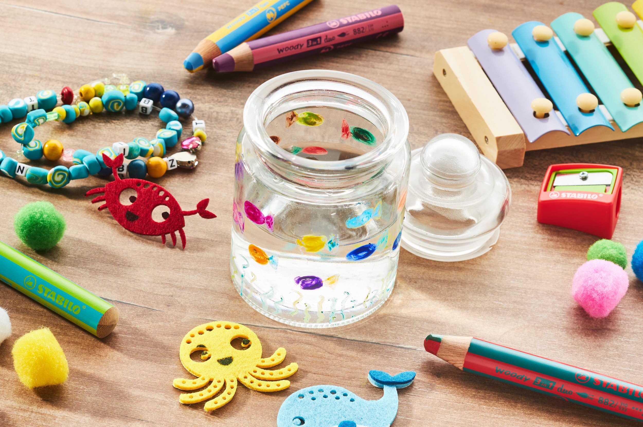 STABILO - woody 3-in-1 duo - Multi-Talented Pencil - Pack of 10 - Assorted colors with Sharpener - Image 5