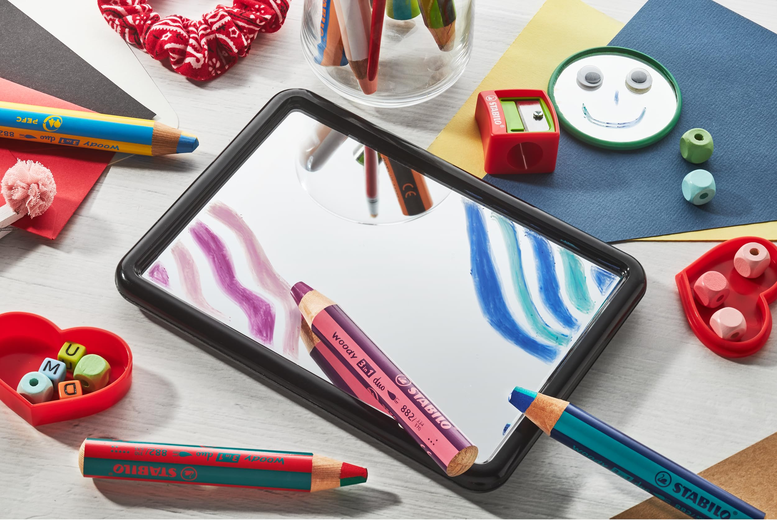 STABILO - woody 3-in-1 duo - Multi-Talented Pencil - Pack of 6 - Assorted colors with Sharpener - Image 8