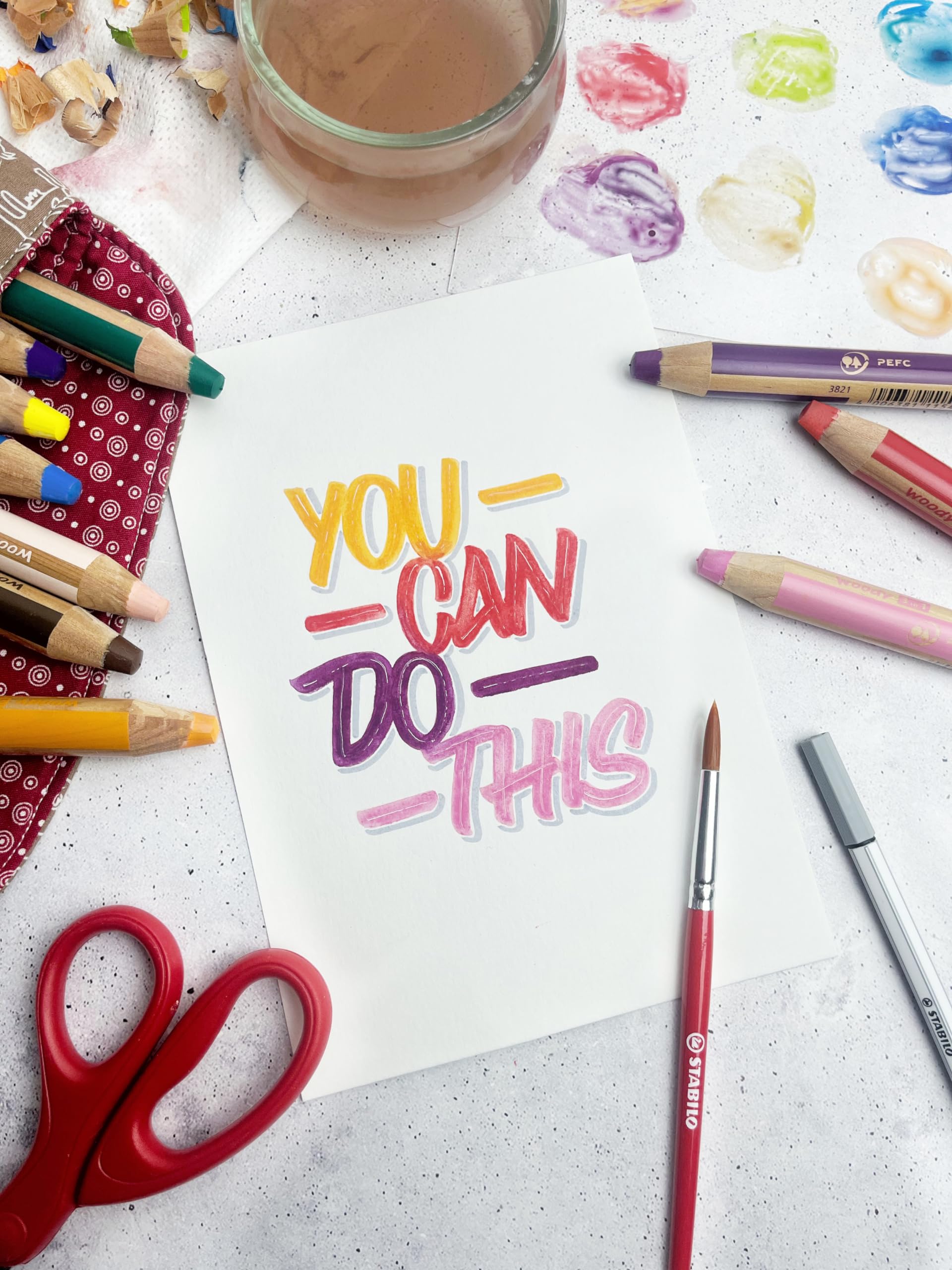 STABILO - woody 3-in-1 - Multi-Talented Pencil - ARTY - Pack of 18 - Assorted colors with Sharpener and Paint Brush - Image 7