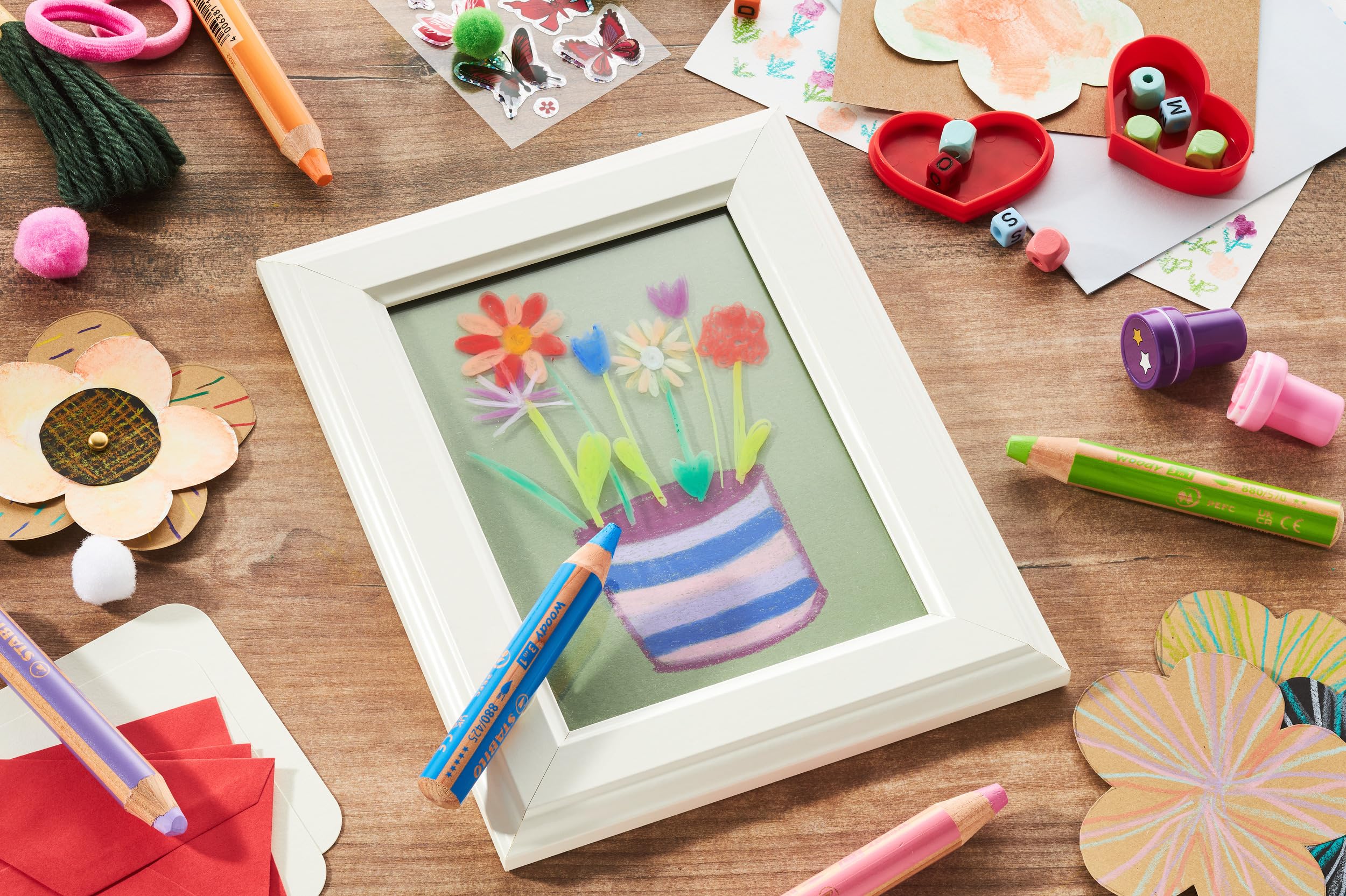 STABILO - woody 3-in-1 - Multi-Talented Pencil - Pack of 10 - Assorted colors with Sharpener - Image 6