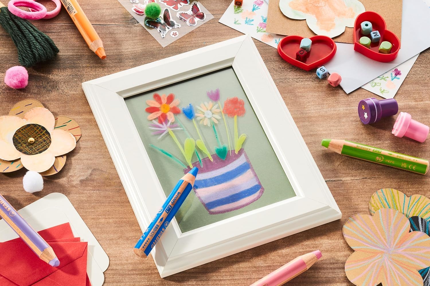 STABILO - woody 3-in-1 - Multi-Talented Pencil - Pack of 6 - Assorted colors with Sharpener - Image 7